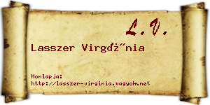 Lasszer Virgínia névjegykártya